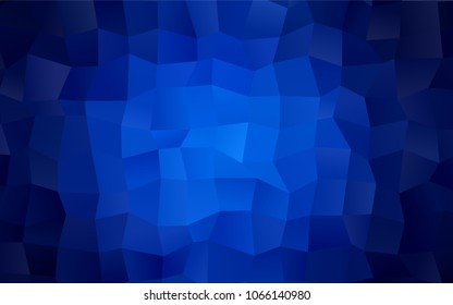 Dark BLUE vector polygonal illustration consisting of rectangles. Rectangular design for your business. Creative geometric background in origami style with gradient.