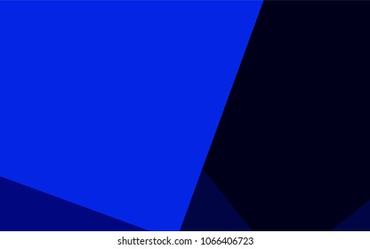 Dark BLUE vector polygonal illustration consisting of rectangles. Rectangular design for your business. Creative geometric background in origami style with gradient.