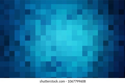 Dark BLUE vector polygonal illustration, which consist of rectangles. Rectangular pattern for your business design. Geometric background in Origami style with gradient. 