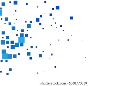 Dark BLUE vector polygonal illustration consisting of rectangles. Rectangular design for your business. Creative geometric background in origami style with gradient.