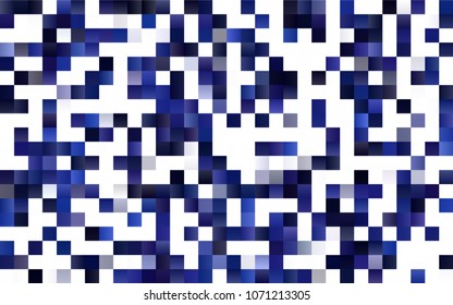 Dark BLUE vector polygonal illustration consisting of rectangles. Rectangular design for your business. Creative geometric background in origami style with gradient.