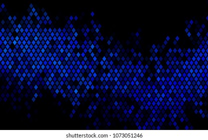 Dark BLUE vector polygonal illustration consisting of rectangles. Rectangular design for your business. Creative geometric background in origami style with gradient.