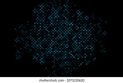 Dark BLUE vector polygonal illustration, which consist of rectangles. Rectangular pattern for your business design. Geometric background in Origami style with gradient. 