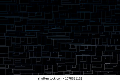 Dark BLUE vector polygonal illustration consisting of rectangles. Rectangular design for your business. Creative geometric background in origami style with gradient.
