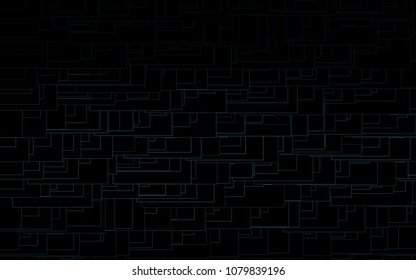 Dark BLUE vector polygonal illustration consisting of rectangles. Rectangular design for your business. Creative geometric background in origami style with gradient.