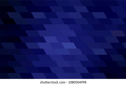 Dark BLUE vector polygonal illustration, which consist of rectangles. Rectangular pattern for your business design. Geometric background in Origami style with gradient. 