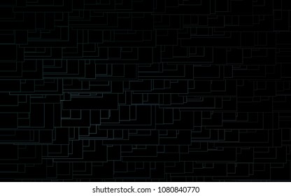 Dark BLUE vector polygonal illustration consisting of rectangles. Rectangular design for your business. Creative geometric background in origami style with gradient.