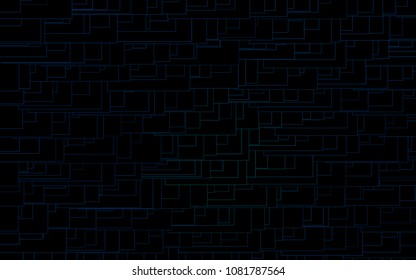 Dark BLUE vector polygonal illustration consisting of rectangles. Rectangular design for your business. Creative geometric background in origami style with gradient.