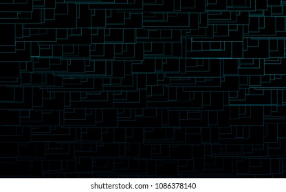 Dark BLUE vector polygonal illustration consisting of rectangles. Rectangular design for your business. Creative geometric background in origami style with gradient.