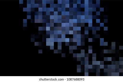 Dark BLUE vector polygonal illustration consisting of rectangles. Rectangular design for your business. Creative geometric background in origami style with gradient.