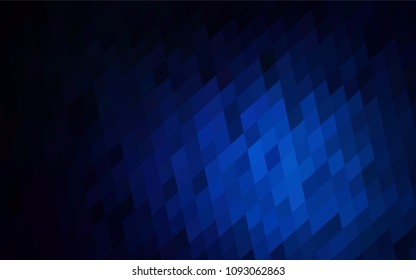 Dark BLUE vector polygonal illustration consisting of rectangles. Rectangular design for your business. Creative geometric background in origami style with gradient.