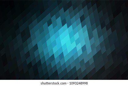Dark BLUE vector polygonal illustration consisting of rectangles. Rectangular design for your business. Creative geometric background in origami style with gradient.