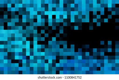 Dark BLUE vector polygonal illustration consisting of rectangles. Rectangular design for your business. Creative geometric background in origami style with gradient.