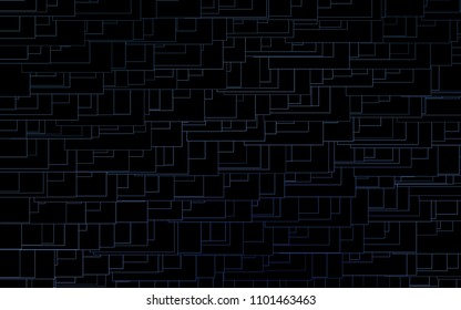 Dark BLUE vector polygonal illustration, which consist of rectangles. Rectangular pattern for your business design. Geometric background in Origami style with gradient. 