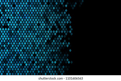 Dark BLUE vector polygonal illustration, which consist of rectangles. Rectangular pattern for your business design. Geometric background in Origami style with gradient. 