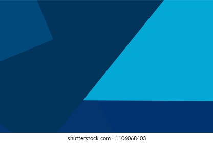 Dark BLUE vector polygonal illustration, which consist of rectangles. Rectangular pattern for your business design. Geometric background in Origami style with gradient. 