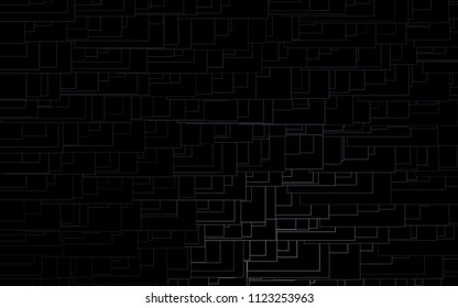 Dark BLUE vector polygonal illustration consisting of rectangles. Rectangular design for your business. Creative geometric background in origami style with gradient.