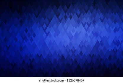 Dark BLUE vector polygonal illustration consisting of rectangles. Rectangular design for your business. Creative geometric background in origami style with gradient.