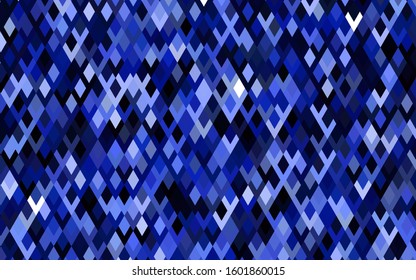 Dark BLUE vector polygonal illustration consisting of rectangles. Rectangular design for your business. Creative geometric background in origami style with gradient.