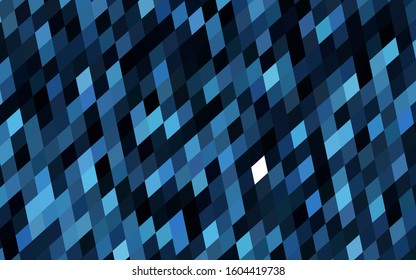 Dark BLUE vector polygonal illustration consisting of rectangles. Rectangular design for your business. Creative geometric background in origami style with gradient.