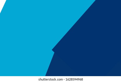 Dark BLUE vector polygonal illustration, which consist of rectangles. Rectangular pattern for your business design. Geometric background in Origami style with gradient. 