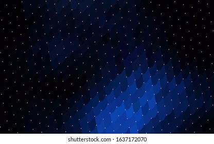 Dark BLUE vector polygonal illustration consisting of rectangles. Rectangular design for your business. Creative geometric background in origami style with gradient.