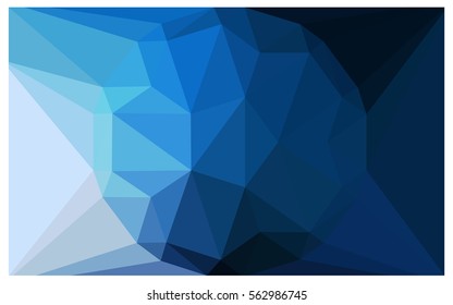 DARK BLUE vector polygonal illustration, which consist of triangles with a gemstone in center. Triangular design of a huge diamond for your business. Creative geometric background of gems.