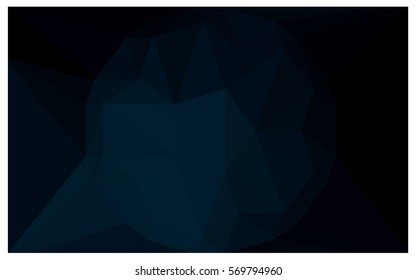 DARK BLUE vector polygonal illustration, which consist of triangles with a gemstone in center. Triangular design of a huge diamond for your business. Creative geometric background of gems.