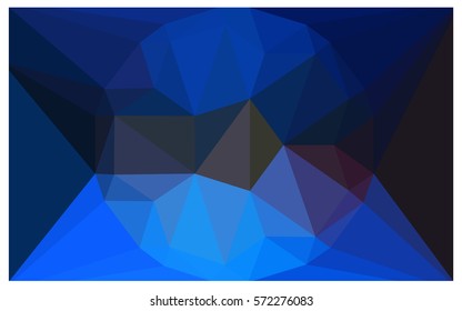 DARK BLUE vector polygonal illustration, which consist of triangles with a gemstone in center. Triangular design of a huge diamond for your business. Creative geometric background of gems.