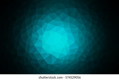 DARK BLUE vector polygonal illustration, which consist of triangles. Triangular design for your business. Creative geometric background in Origami style with gradient