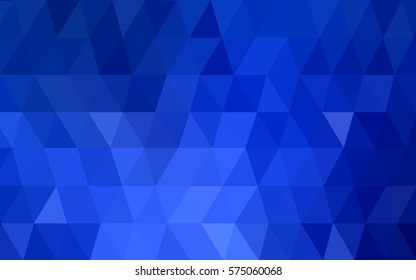 DARK BLUE vector polygonal illustration, which consist of triangles. Triangular design for your business. Creative geometric background in Origami style with gradient