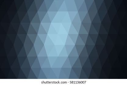 DARK BLUE vector polygonal illustration, which consist of triangles. Triangular design for your business. Creative geometric background in Origami style with gradient