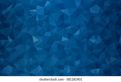 DARK BLUE vector polygonal illustration, which consist of triangles. Triangular design for your business. Creative geometric background in Origami style with gradient
