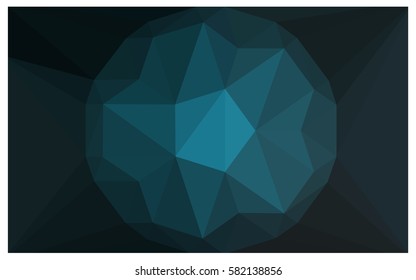 DARK BLUE vector polygonal illustration, which consist of triangles with a gemstone in center. Triangular design of a huge diamond for your business. Creative geometric background of gems.