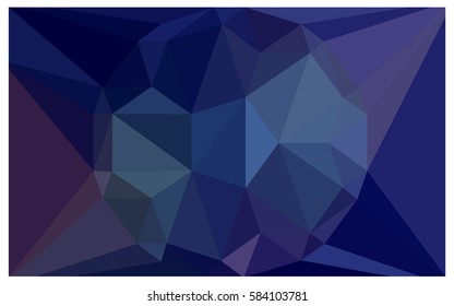DARK BLUE vector polygonal illustration, which consist of triangles with a gemstone in center. Triangular design of a huge diamond for your business. Creative geometric background of gems.
