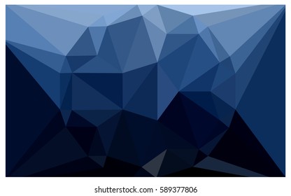 DARK BLUE vector polygonal illustration, which consist of triangles with a gemstone in center. Triangular design of a huge diamond for your business. Creative geometric background of gems.