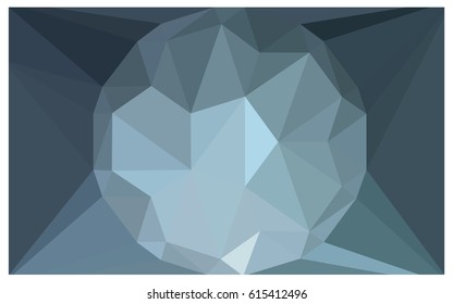 DARK BLUE vector polygonal illustration, which consist of triangles with a gemstone in center. Triangular design of a huge diamond for your business. Creative geometric background of gems.