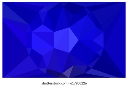 DARK BLUE vector polygonal illustration, which consist of triangles with a gemstone in center. Triangular design of a huge diamond for your business. Creative geometric background of gems.