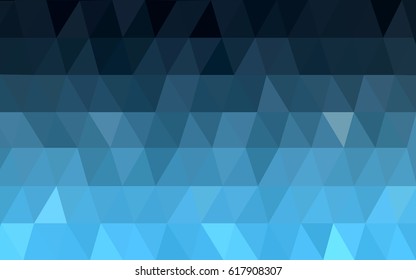 DARK BLUE vector polygonal illustration, which consist of triangles. Triangular design for your business. Creative geometric background in Origami style with gradient