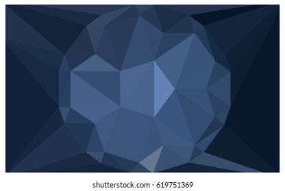 DARK BLUE vector polygonal illustration, which consist of triangles with a gemstone in center. Triangular design of a huge diamond for your business. Creative geometric background of gems.