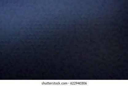 Dark BLUE vector polygonal illustration, which consist of hexagons. Hexagonal design for your business. Creative geometric background in Origami style with gradient