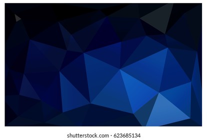 DARK BLUE vector polygonal illustration, which consist of triangles. Triangular design for your business. Creative geometric background in Origami style with gradient