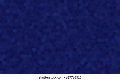 Dark blue vector polygonal illustration, which consist of hexagons. Hexagonal design for your business. Creative geometric background in Origami style with gradient
