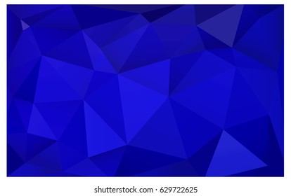 DARK BLUE vector polygonal illustration, which consist of triangles. Triangular design for your business. Creative geometric background in Origami style with gradient