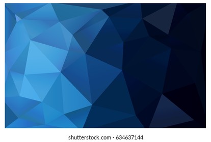 DARK BLUE vector polygonal illustration, which consist of triangles. Triangular design for your business. Creative geometric background in Origami style with gradient