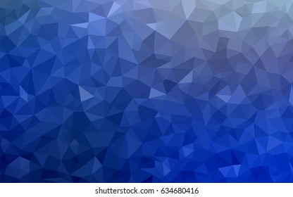 DARK BLUE vector polygonal illustration, which consist of triangles. Triangular design for your business. Creative geometric background in Origami style with gradient