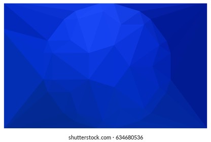 DARK BLUE vector polygonal illustration, which consist of triangles with a gemstone in center. Triangular design of a huge diamond for your business. Creative geometric background of gems.