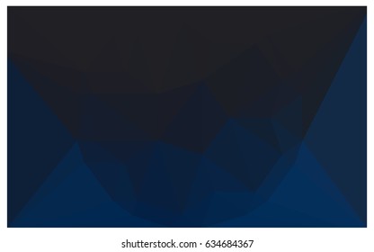 DARK BLUE vector polygonal illustration, which consist of triangles with a gemstone in center. Triangular design of a huge diamond for your business. Creative geometric background of gems.
