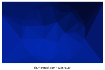 DARK BLUE vector polygonal illustration, which consist of triangles with a gemstone in center. Triangular design of a huge diamond for your business. Creative geometric background of gems.