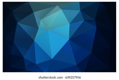 DARK BLUE vector polygonal illustration, which consist of triangles. Triangular design for your business. Creative geometric background in Origami style with gradient